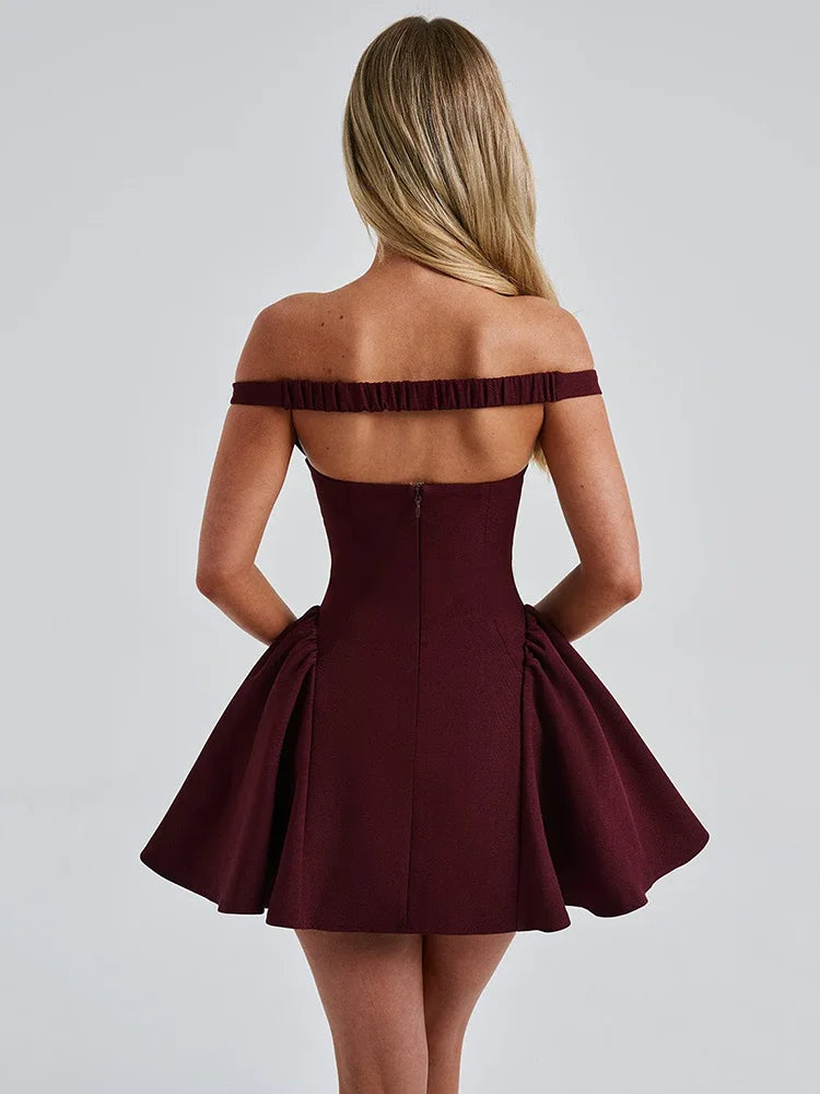 Vixen Burgundy Sexy Mini Dress