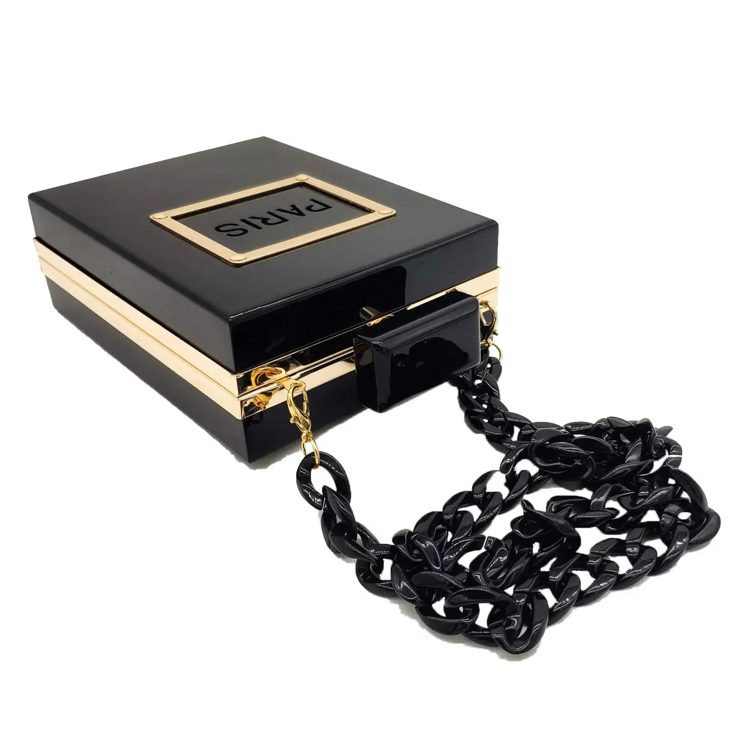 Acrylic Paris Perfume Shaped Crossbody Bag LUXLIFE BRANDS