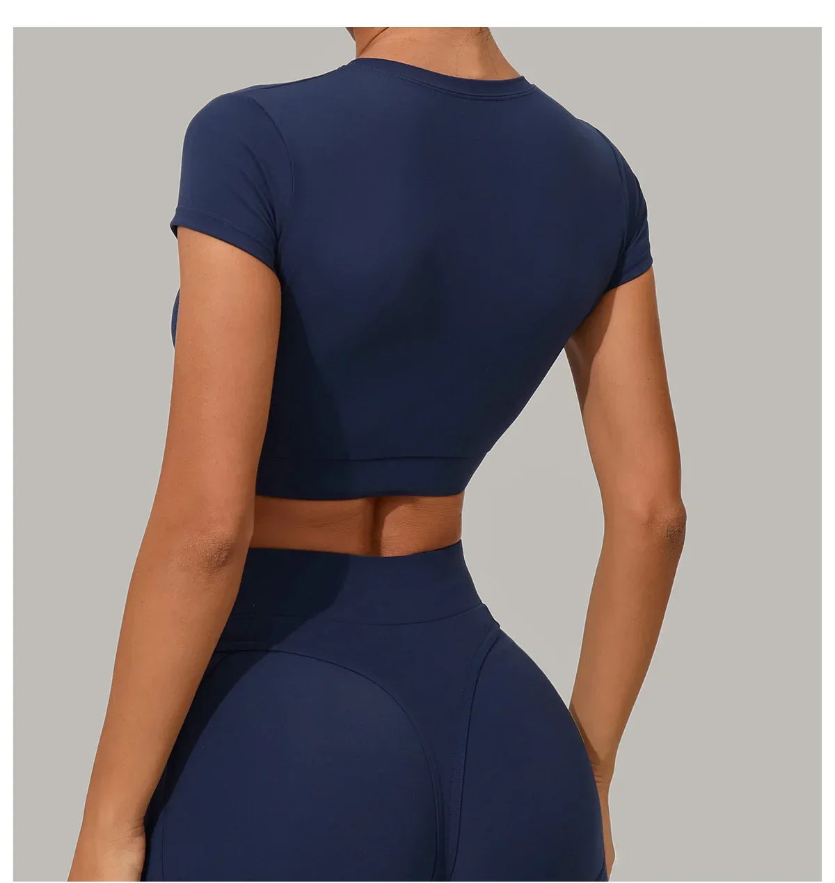 Yoga T-shirt Women's Short Sleeved Sports T-shirt Quick Drying Workout Short Sleeved Pilates Running Tights Exercise Fitness Top