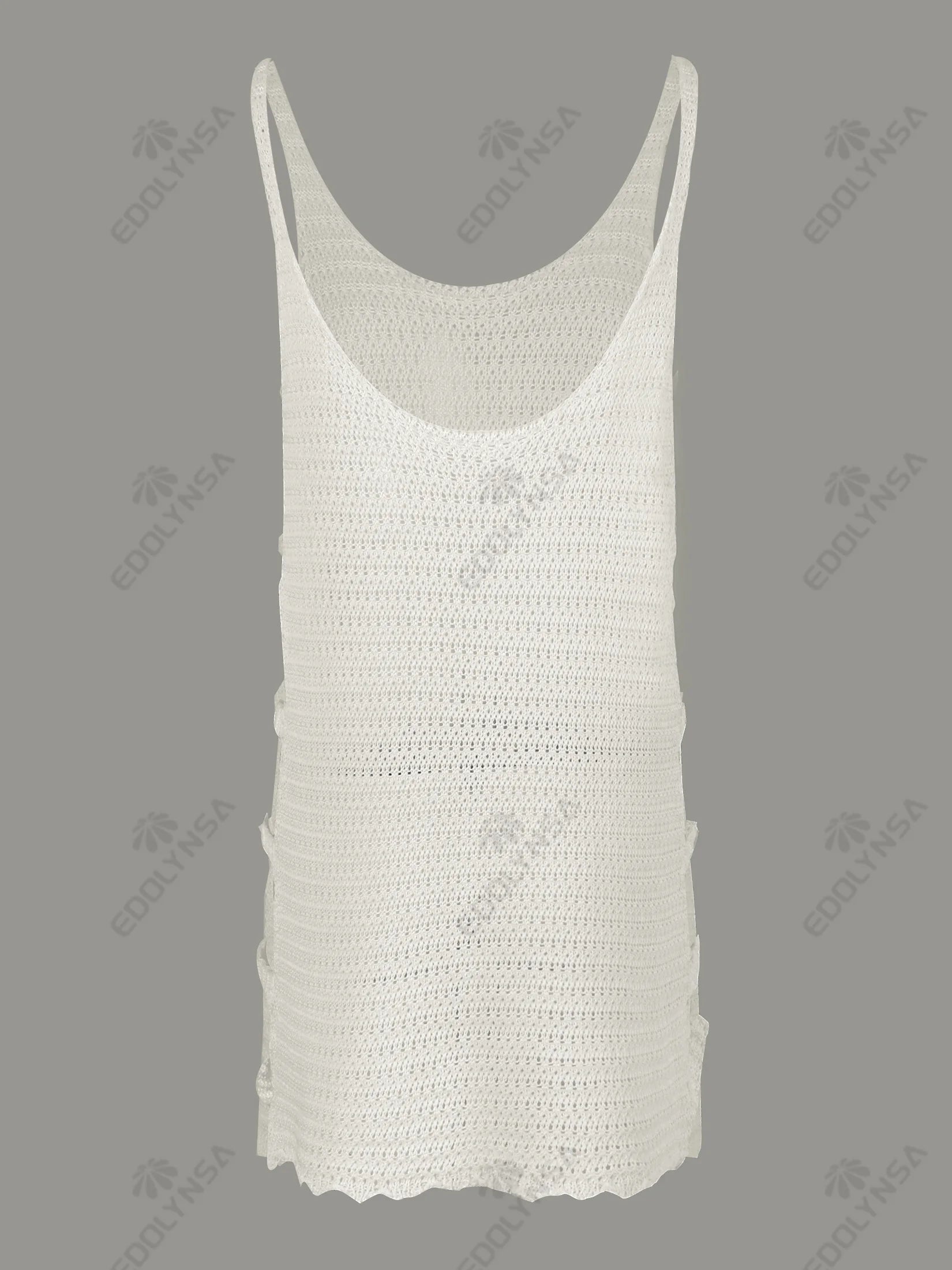 Women's Sexy U Neck Sleeveless Knit Horizontal Stripes Side Cut Out Beach Mini Dress 2025 Summer Beachwear Swimsuit Cover Up K90 Luxlife Brands