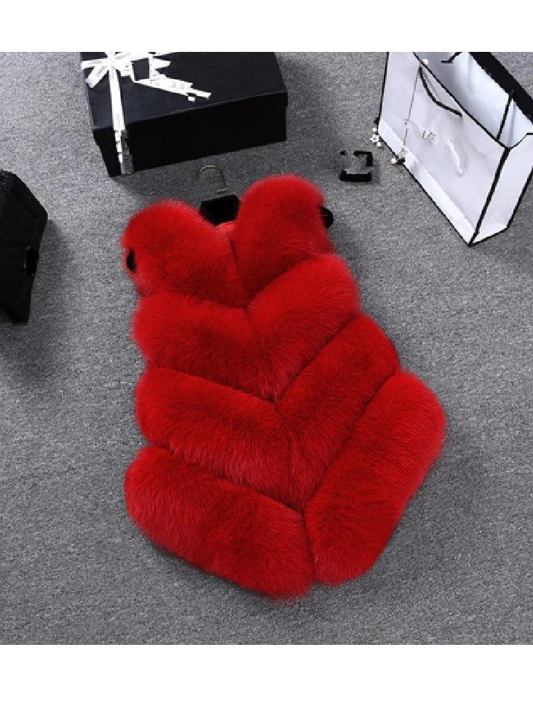 Luxury Faux Fox Fur Vest LUXLIFE BRANDS