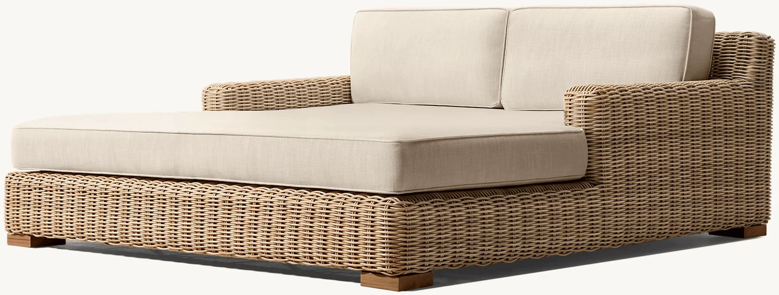 Modern Luxury Rattan Loungers Outdoor Sunbed For Beach Courtyard Park Hotel And Villa Durable Leisure Lounge Bed