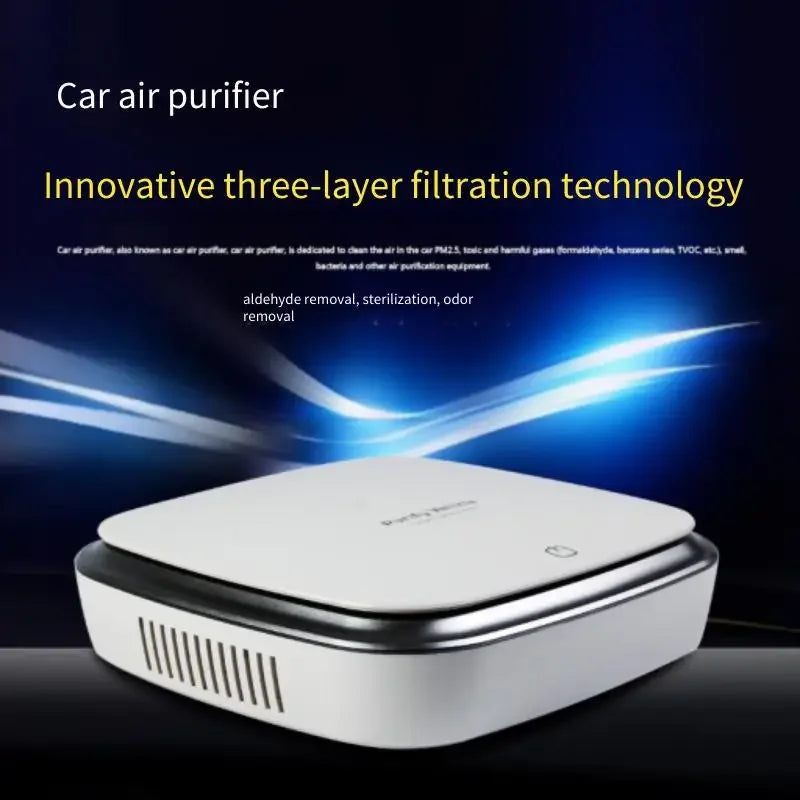 Car Air Purifier Solar Usb Oxygen Cleaner Ozone Generator Air Purifier HEPA Filter Smoke Remover Smart Gadgets Car Supplies LUXLIFE BRANDS