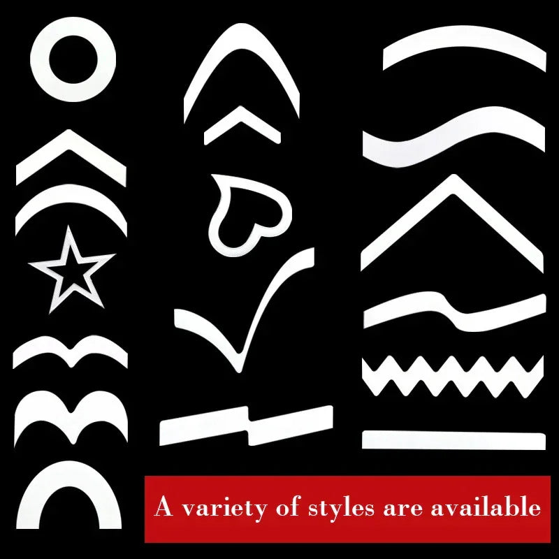 White French Manicure Nail Sticker Stencil LUXLIFE BRANDS