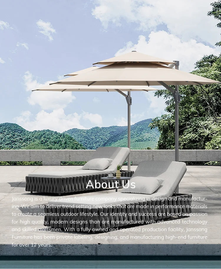 Resort Outdoor Sun Loungers Set Hotel Garden Poolside Sun Loungers Villa Swimming Pool Lounge Chairs Resort Beach Sun Loungers