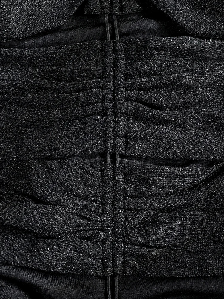 Miyouj Solid Color Swimwear Women's Swimsuit Bandage One Piece Suit High Waist Beachwear High Cut Bathsuit Hollow Out Swimsuits