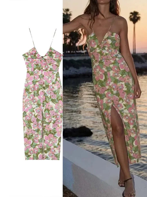 California Midi Beach Dress LUXLIFE BRANDS