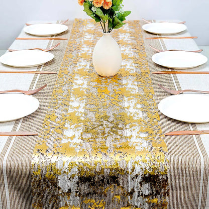 Sparkle Metallic Gold Thin Table Runner