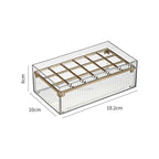 18 Grids Lipstick Organizer Case Makeup Organizer Gold Luxurious Acrylic Cosmetic Storage Box Transparent Makeup Organizer Box Luxlife Brands