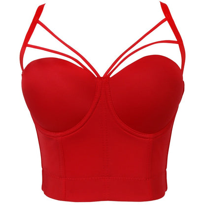 New Women Fashion Sexy Backless Designer Summer V Neck Nude Black Red Cotton Camisole Tops 2023 Ladies Camis Crop Tops