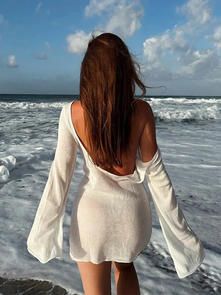 Sunshine Knit Mini Beach Dress