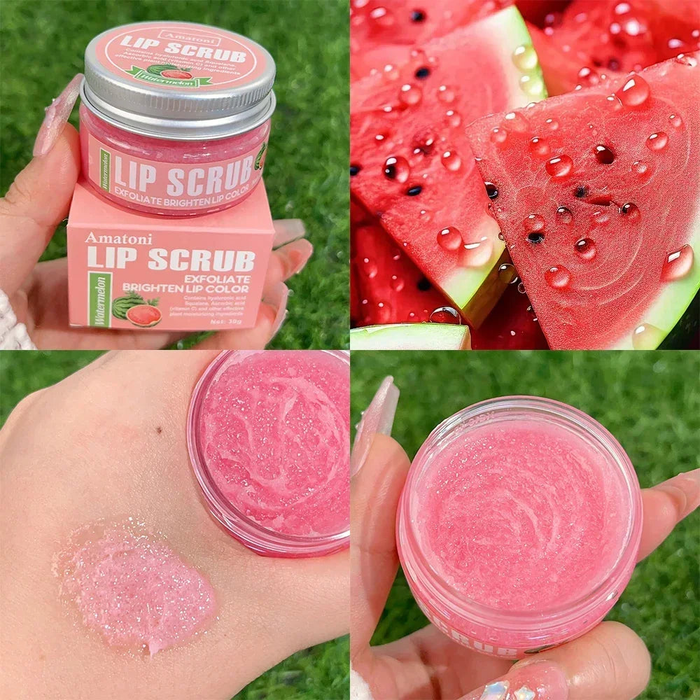 Fruit Flavor Exfoliating Lip Care Scrub Moisturizing Remove Dead Skin Lip Mask Nourishing Repair Lips Fine Lines Lips Care Cream