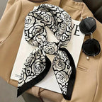 Fashion Luxury Brand 70cm Silk Square Scarf Women Satin Neck Tie Female Hair Bandana Headkerchief Shawl Wrap Hijab Echarpe Luxlife Brands