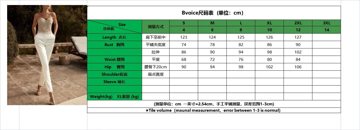 BKLD Fashion Club Outfit For Women Sexy Backless Jumpsuit One Pieces Strapless Solid Color Sequin Patchwork Party Jumpsuit - LUXLIFE BRANDS