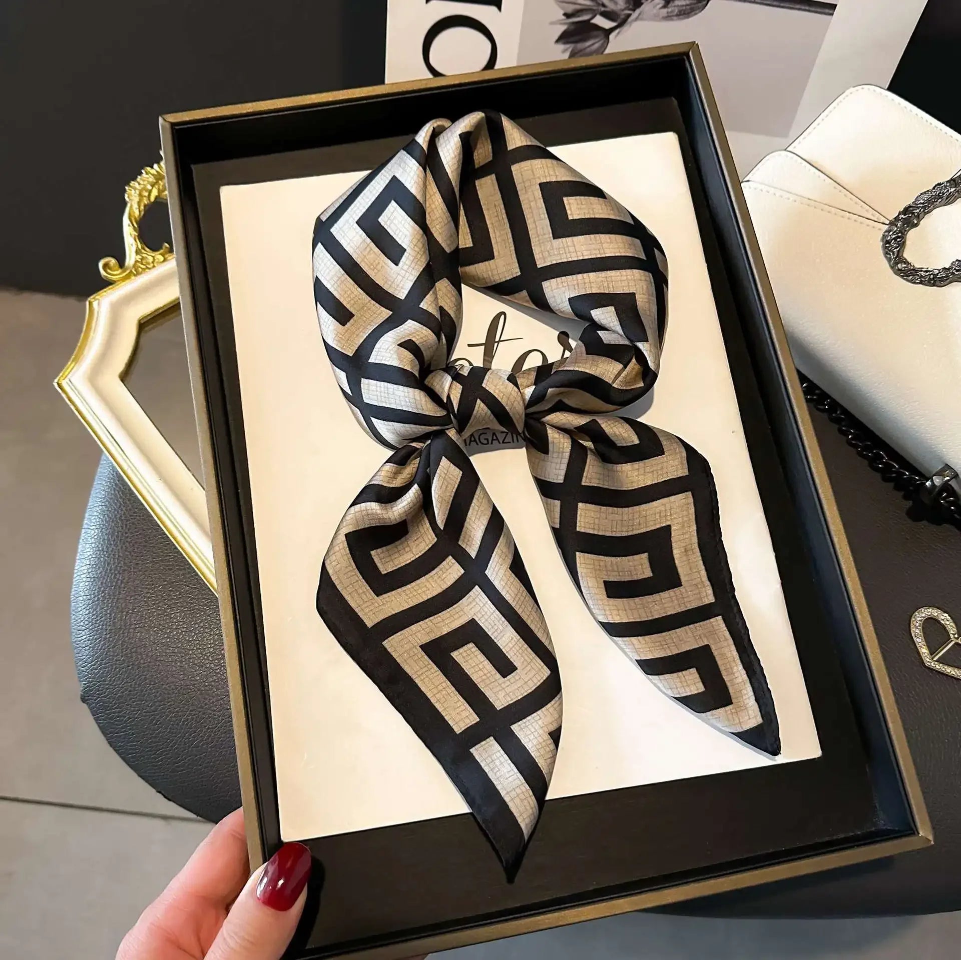 Fashion Luxury Brand 70cm Silk Square Scarf Women Satin Neck Tie Female Hair Bandana Headkerchief Shawl Wrap Hijab Echarpe Luxlife Brands