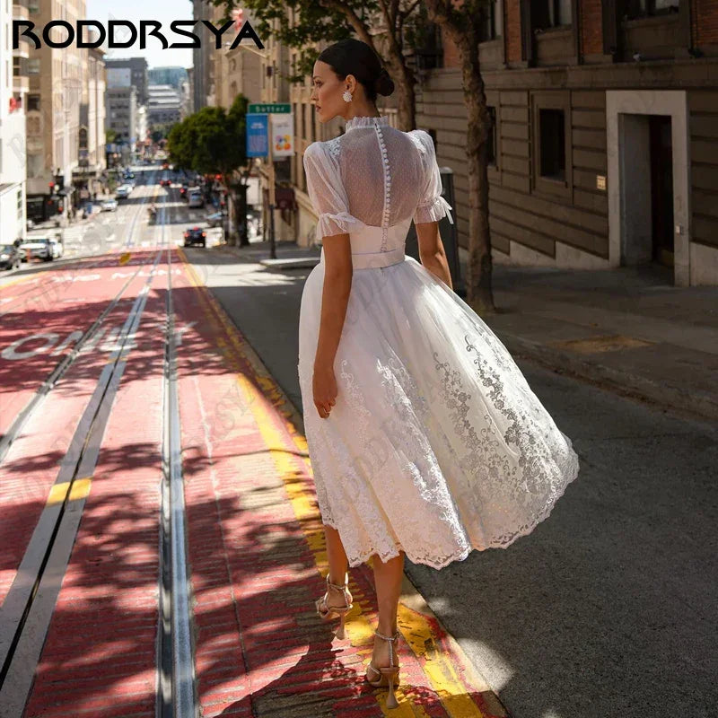 RODDRSYA Princess Wedding Dresses For Women A-Line Illusion Button Back Bridal Gowns Sweetheart Tulle Vestido De Noiva Casamento LUXLIFE BRANDS