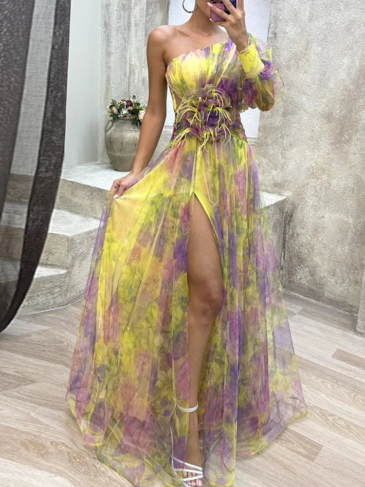 Artful Off The Shoulder Maxi Dress Luxlife Brands