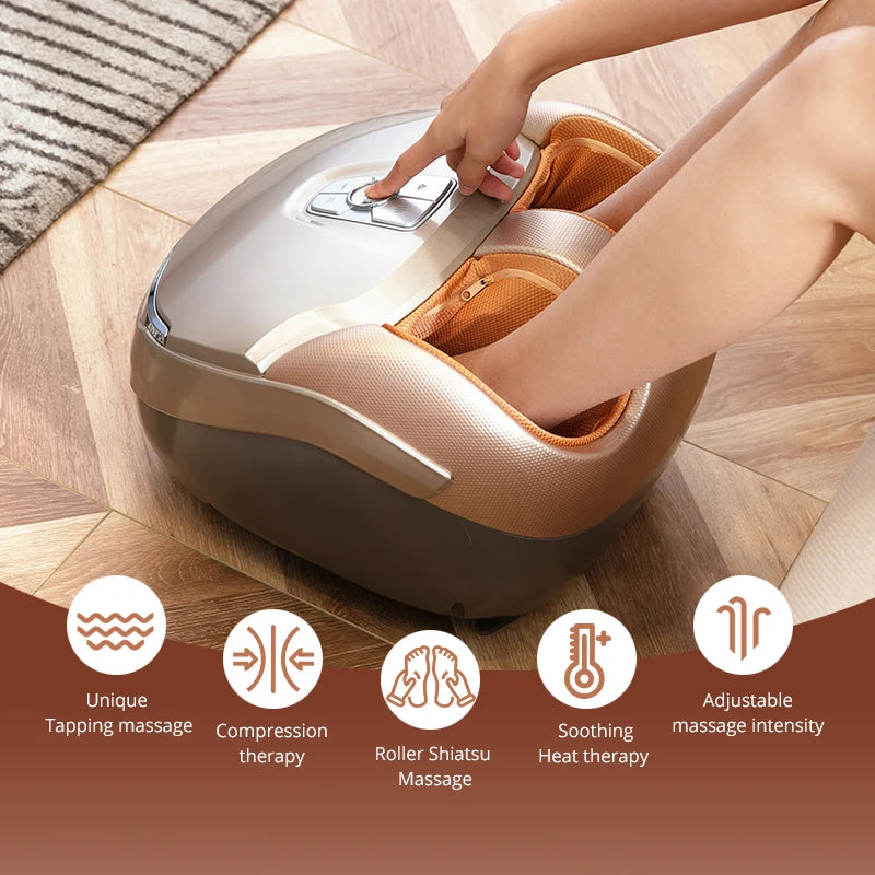 MARESE M7 Plus Electric Foot Massager Machine With Deep Vibration Massage Heated Rolling Kneading Air Compression Healthy Gift