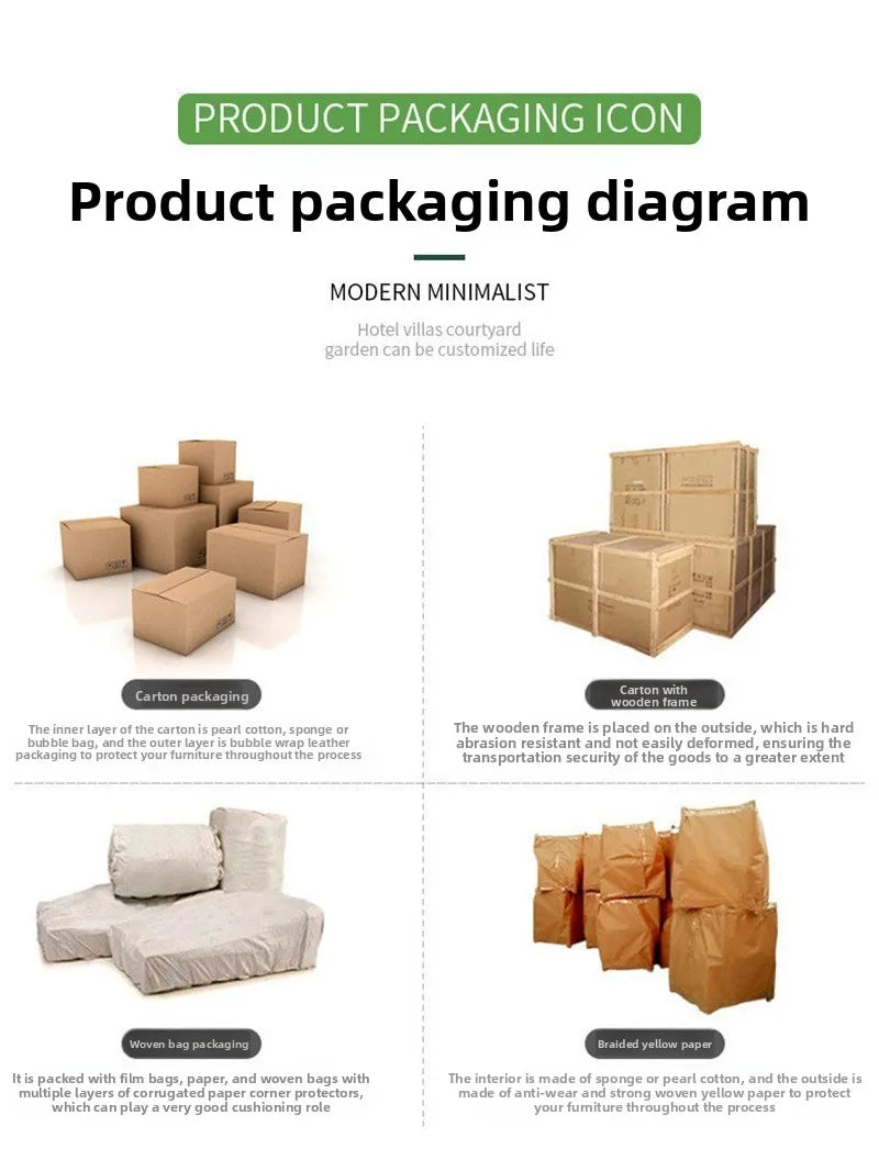 Outdoor Sofa, Creative Garden Courtyard Teak Furniture, Waterproof and Sun-proof, Outdoor Open-air Sofa Set