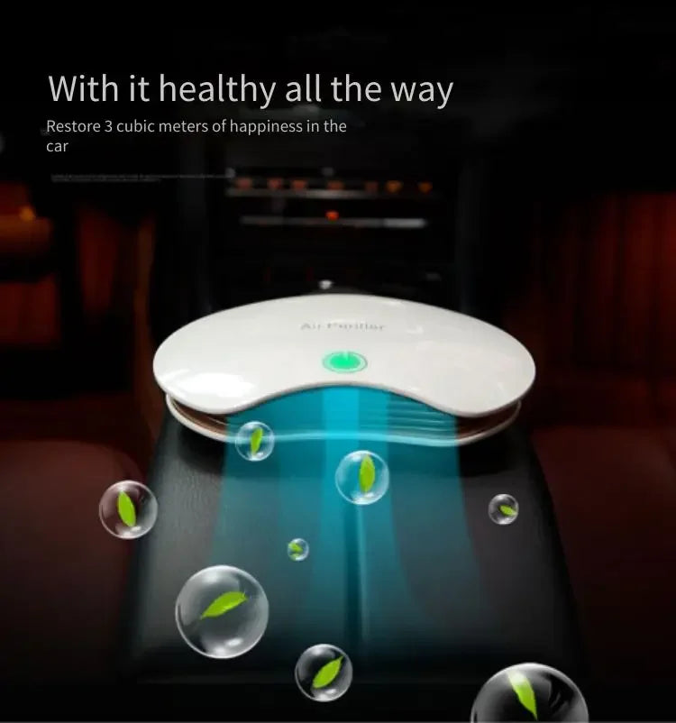 Car Air Purifier Solar Usb Oxygen Cleaner Ozone Generator Air Purifier HEPA Filter Smoke Remover Smart Gadgets Car Supplies LUXLIFE BRANDS