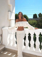 Monaco Long Sleeve Top & Skirt Set Luxlife Brands