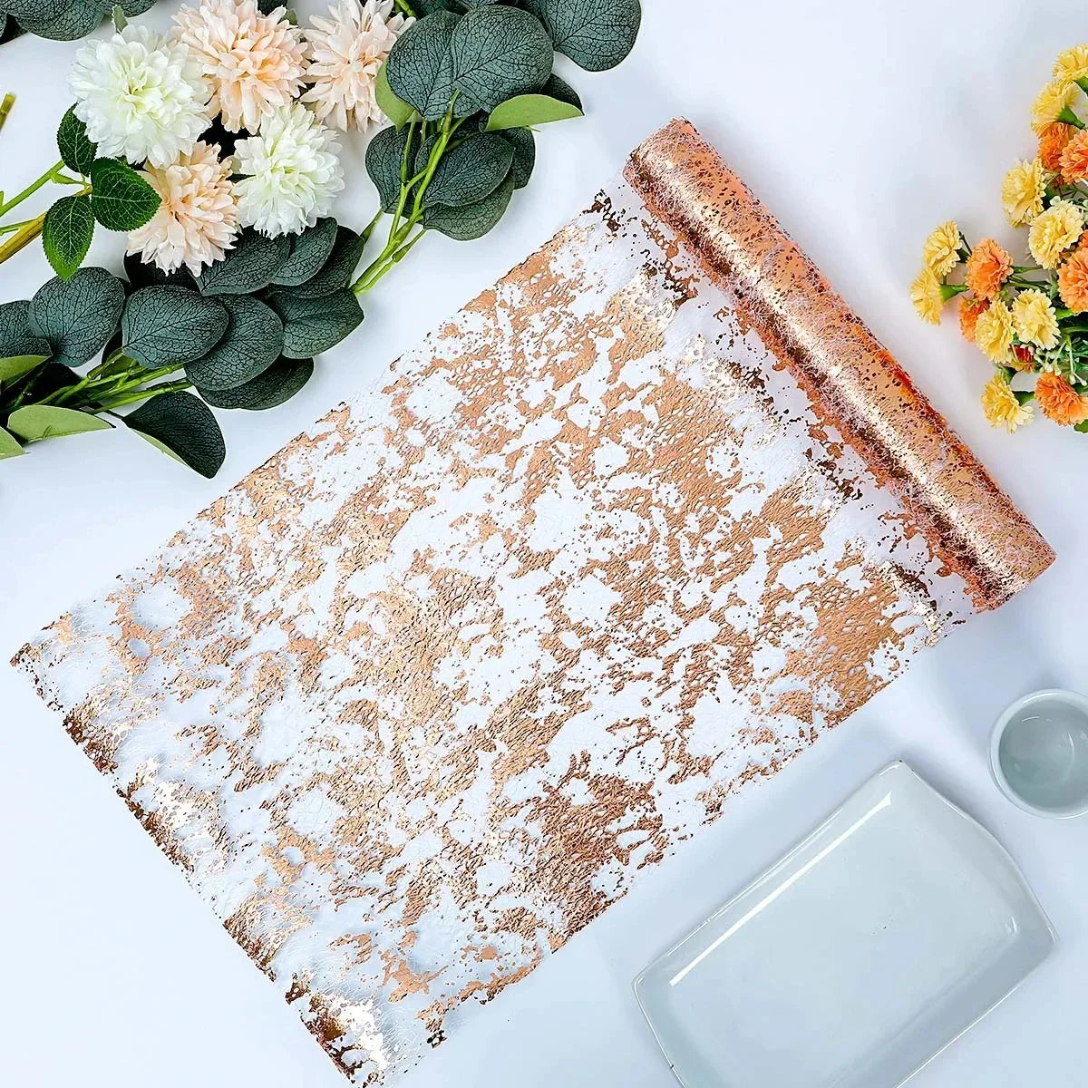 Sparkle Metallic Gold Thin Table Runner Luxlife Brands