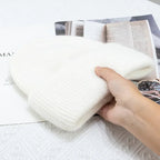Fashion Warm Skullies Angola Rabbit Fur Winter Knitted Beanies Women Cap Female Three Fold Ski Outdoor Hats Luxlife Brands