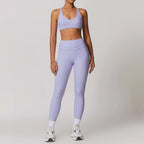 Hearuisavy 2-Piece Yoga Sets Sports Suit Women Fitness Tracksuit Running Workout Shirt Yoga Clothing Quick-Drying Gym Set Women Luxlife Brands