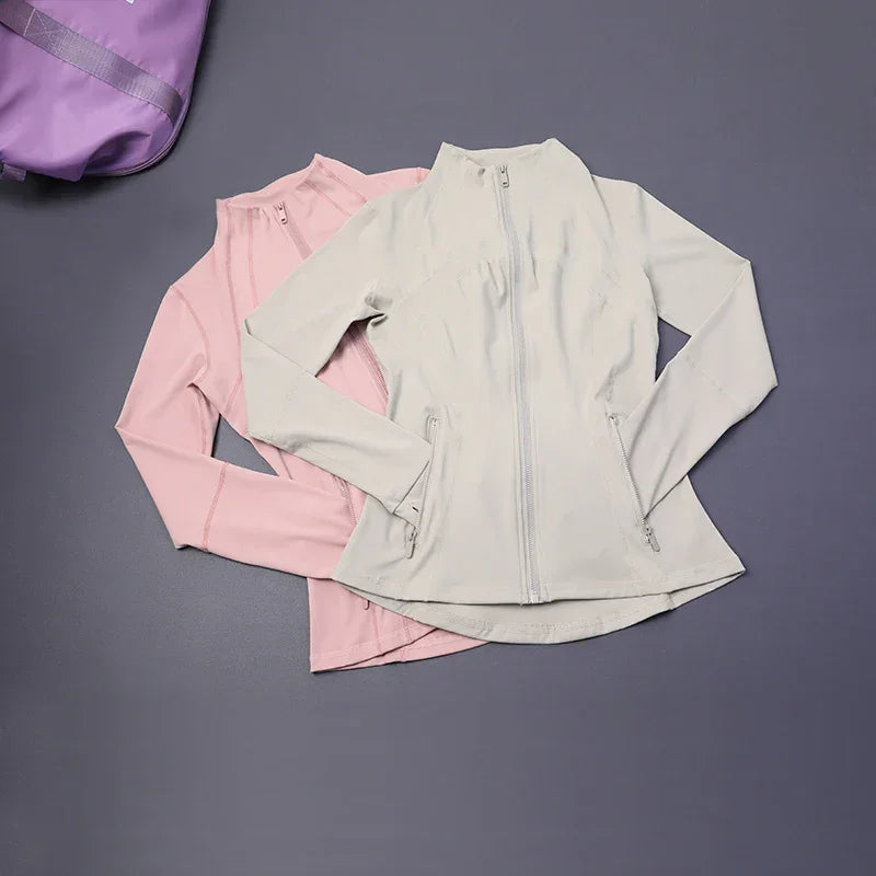 Women's Slim Fit Yoga Zip Top Luxlife Brands