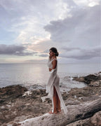 White Bell Sleeve Lace Top + Skirt Set Luxlife Brands