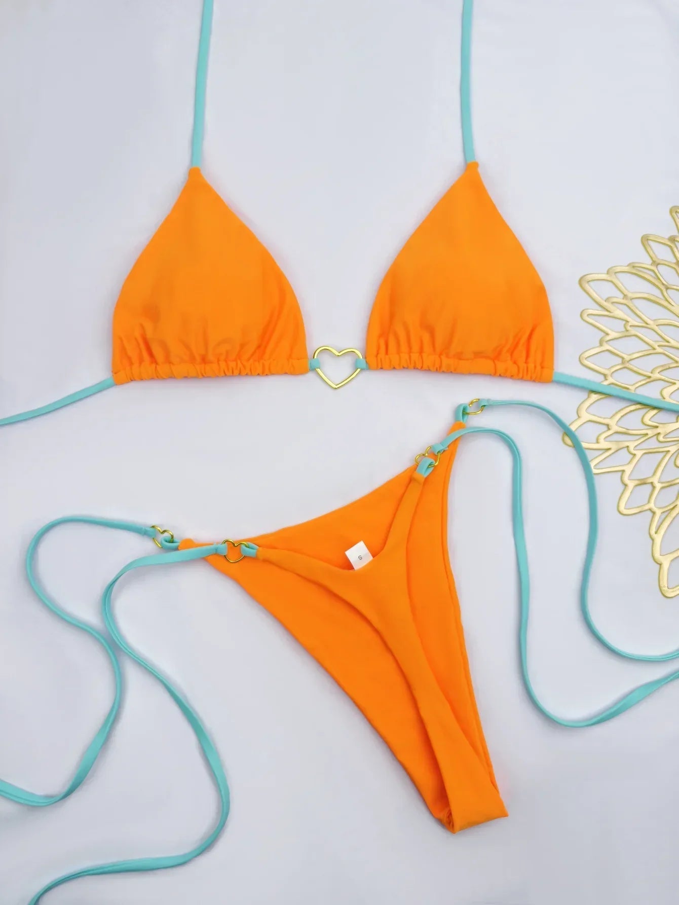 New Solid Color White Bikini Women suit Low Waist Lace-up Fashionable Swimsuit Two-piece Set Luxlife Brands