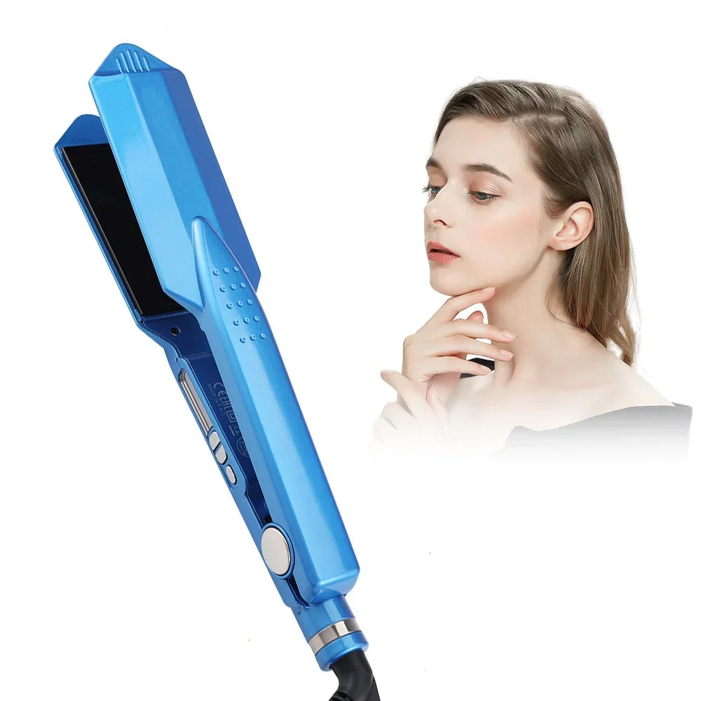 Professional Titanium Flat Iron 470°F Fast Heat up Dual Voltage Flat Iron