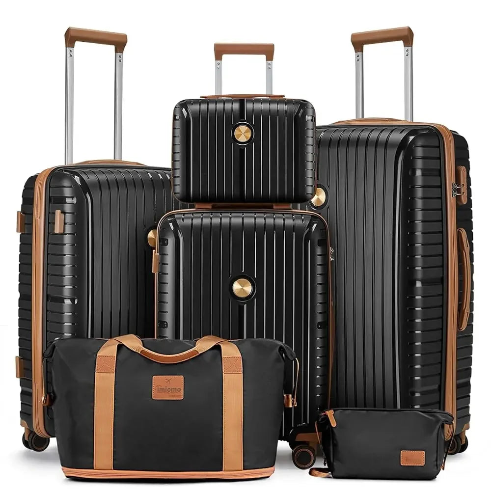 Hard Shell Luggage Sets with Duffel Bag and Toiletry Bag, TSA Lock