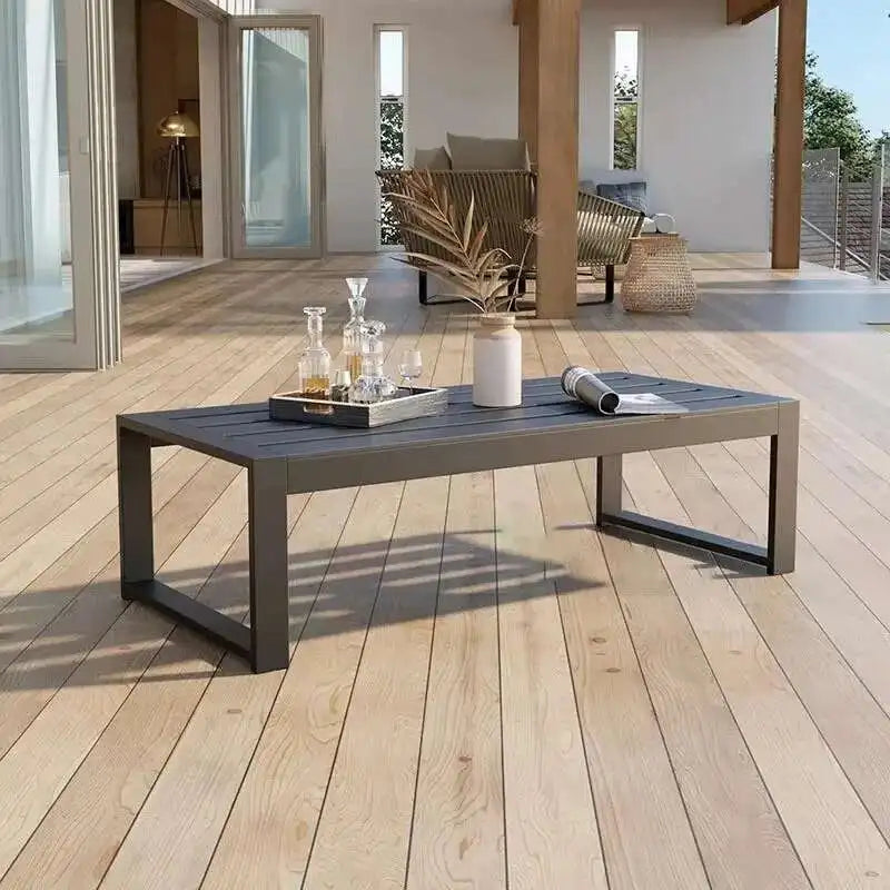 Aluminum Alloy Garden Sofas Waterproof Sunscreen Outdoor Furniture Home Courtyard Balcony Garden Sofa Coffee Table Combination L