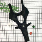 DEAT Fashion Women's New Hollow Out Lace Up One-piece Swimsuit High Elasticity Beach Vacation Style Bikini Female Trend 11A04793 Luxlife Brands