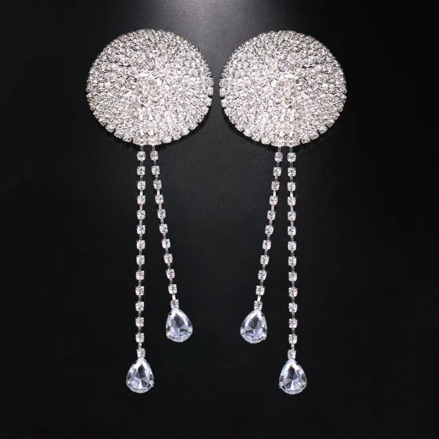 Luxury Crystal Pendant Body Jewelry – Shimmering Rhinestone Charm Set & Exotic Accents for Raves, Festivals & Fine Lingerie