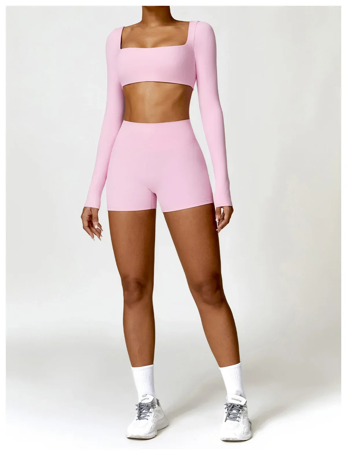 New Long sleeve Shirt Sports Set Women Fitness Tights Yoga Set Crop Top Running High Waist Gym Set Womens Outfits Yoga Clothing Luxlife Brands