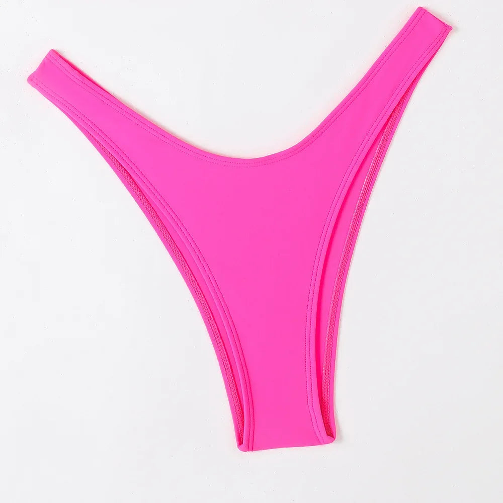 Hot Sale Of The Season New Pure Color Sexy Quick Dry Tight Bikini Swimwear for Holiday Hot Girl Cross-Border Bikini Set Women's Luxlife Brands