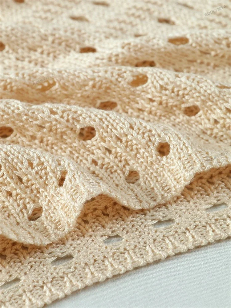 Sexy Knit Cut Out Tassel Spaghetti Strap Bodycon Beach Maxi Dress Summer Women's Holiday Club Party Outfit Swimsuit Cover Up K10 Luxlife Brands