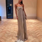 Elegant Women Folds Party Cocktail Dress Sexy Luxurious Off Shoulder Guest Host Evening Robe Celebrity Ceremoney Birthday Gown Luxlife Brands