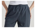 Alo Eup High Waist Wide Leg Dstring Pants Summer Casual Fitn Outdoor Sports Straight Leg Loose Fit Trousers Luxlife Brands