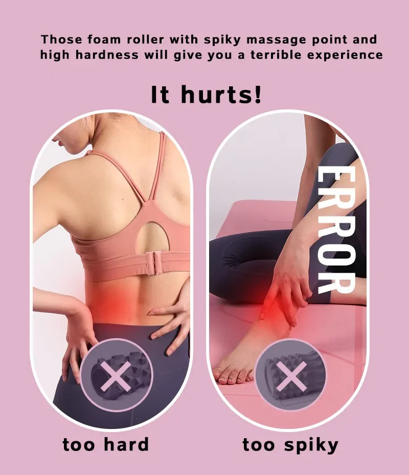 Foam Roller EVA Yoga Roller Multiple Colors Massage Point Fitness Gym Exercise Relaxing Muscle LUXLIFE BRANDS