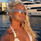 Luxury Brand Punk Sunglasses 2000'S NEW Women One Piece Designer Sun Glasses UV400 Unisex Shades Eyewear Fashion Y2k Eyeglasses LUXLIFE BRANDS