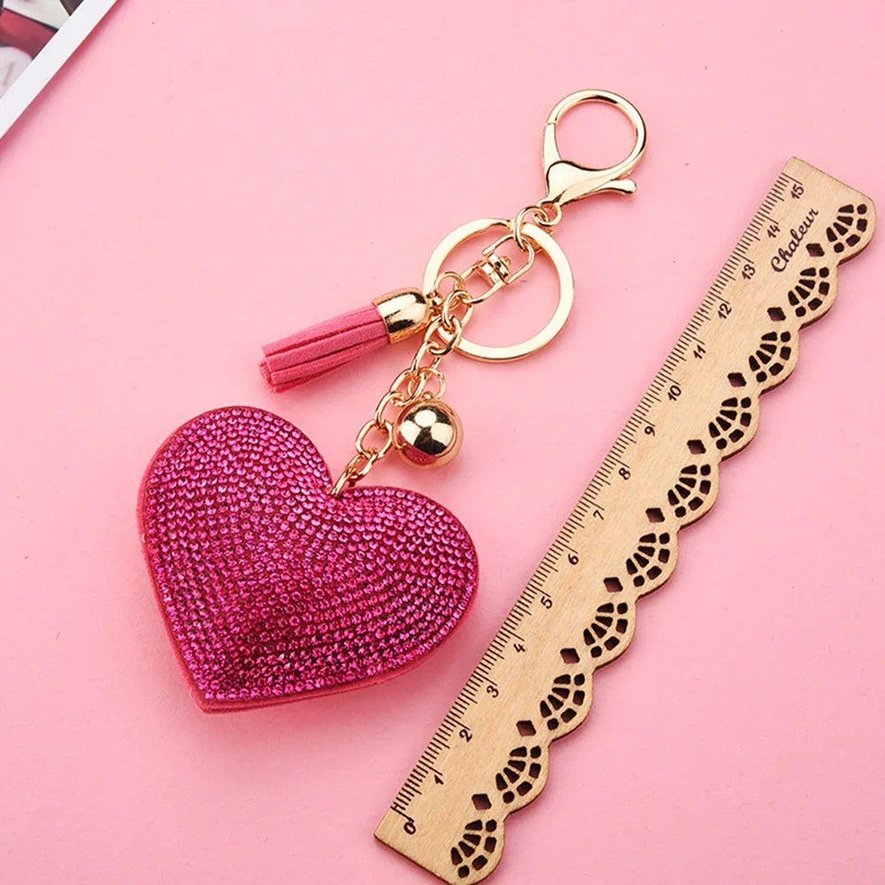 Heart Shaped Bling Keychain LUXLIFE BRANDS
