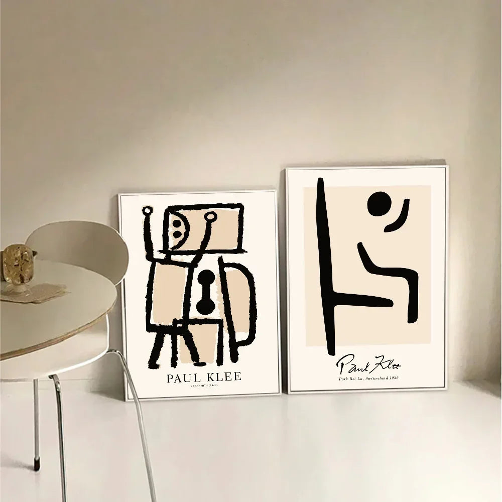 1PC Paul Klee Abstract Painting Artwork Poster Paper Print Home Living Room Bedroom Entrance Bar Restaurant Cafe Art Painting