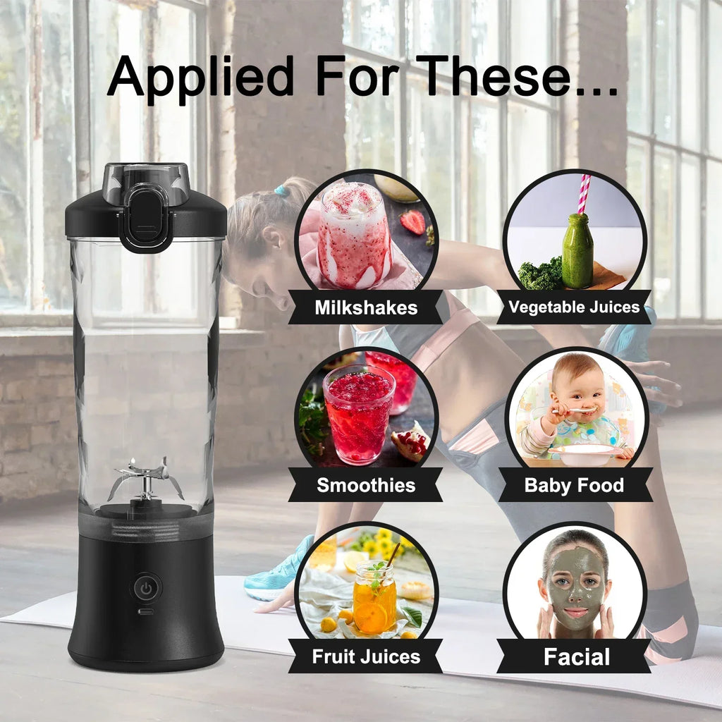 Healthy Living Portable Blender 20oz USB With 6 Blades