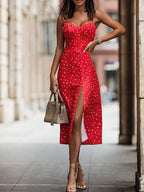Market Sexy Slit Midi Dress Luxlife Brands