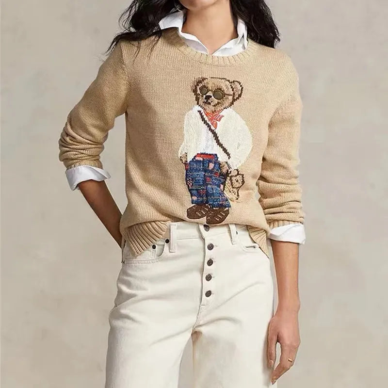 Designer Knit Bear Sweater LUXLIFE BRANDS