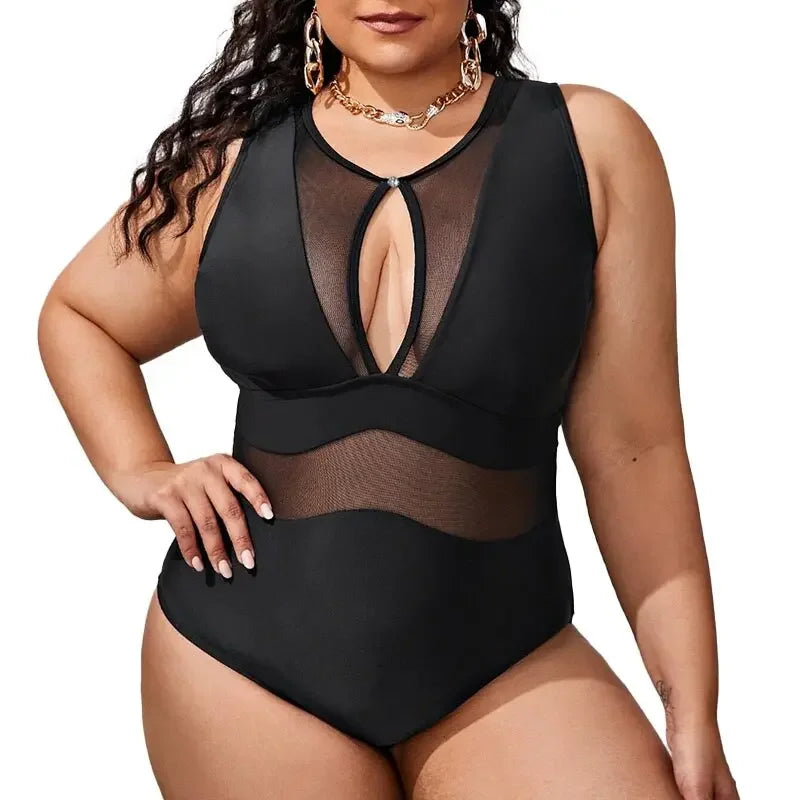 Monica Mesh Monokini XL-4XL