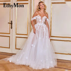 Ethymon Modern Sweetheart Wedding Gown For Bride Off the Shoulder Trumpet Lace Appliques Backless Robe De Mariée Customised Luxlife Brands